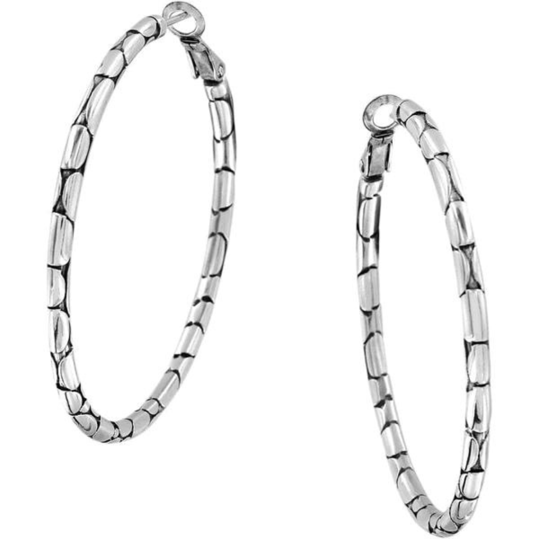 Brighton Pebble Large Hoop Earrings