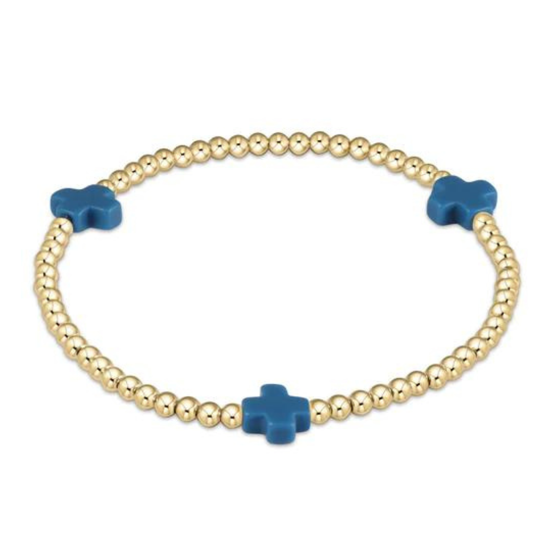 Enewton Signature Cross Gold Pattern 3mm Bracelet - The Cottage