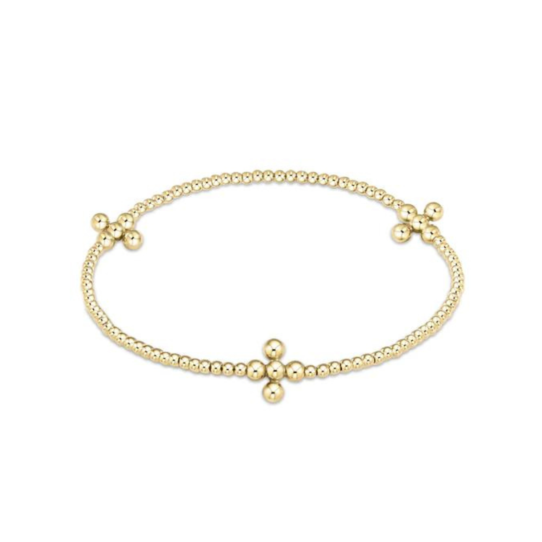 Enewton Gold Signature Cross Bead Bracelet - 2mm - The Cottage