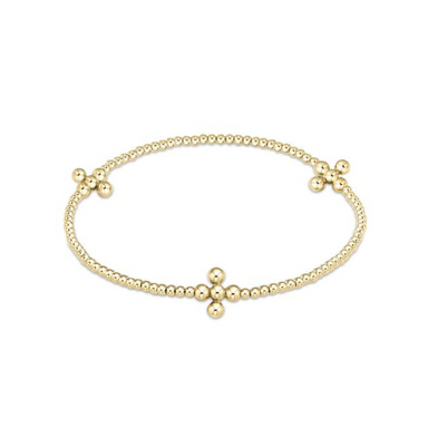 Enewton Gold Signature Cross Bead Bracelet - 2mm - The Cottage