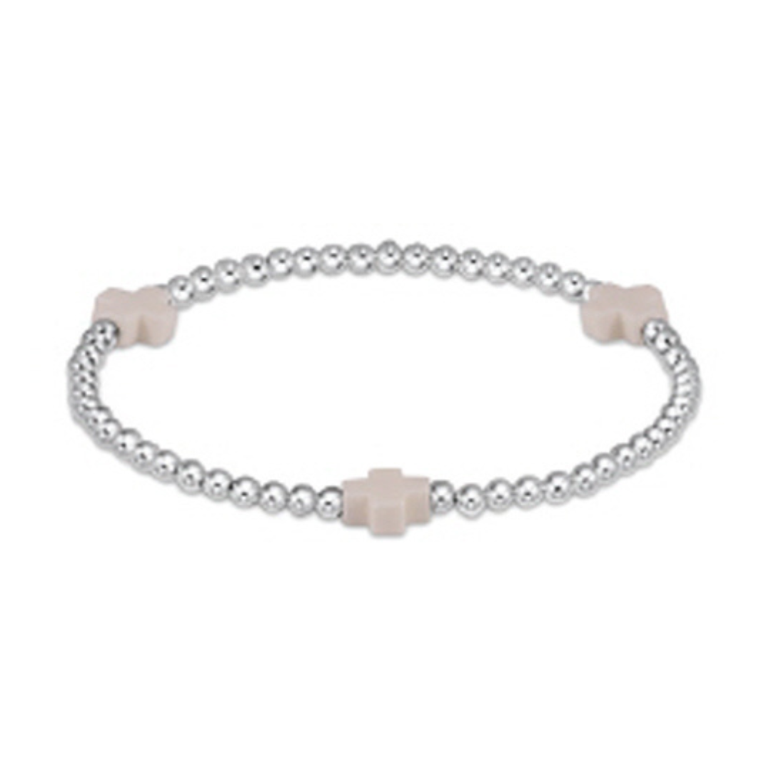 Enewton Sterling Signature Cross Pattern 3mm Bead Bracelet - The Cottage