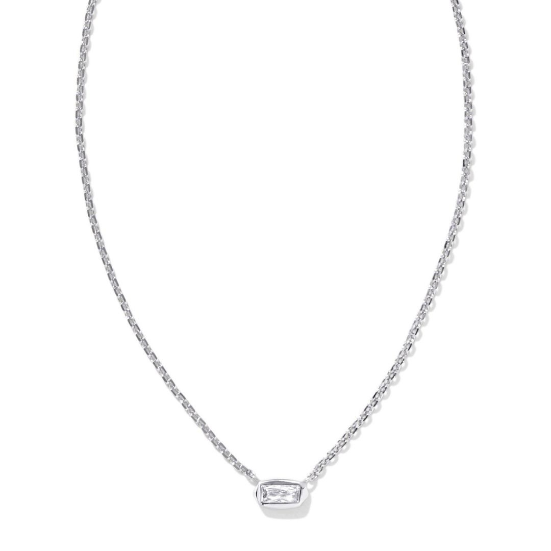 Kendra Scott Fern Crystal Necklace - White Crystal - The Cottage