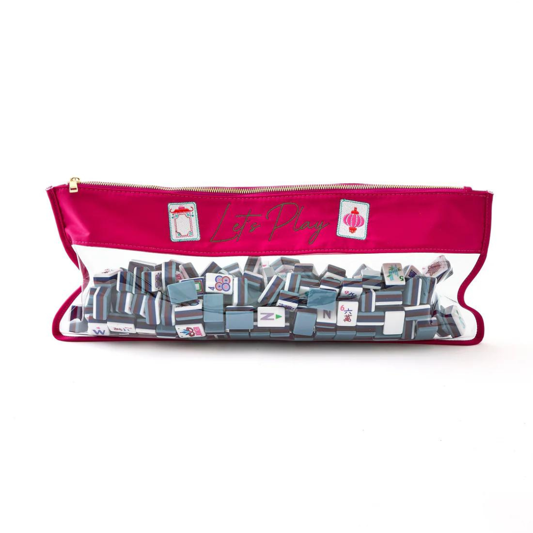 Mahjong Magenta Stitched Let's Play Bag