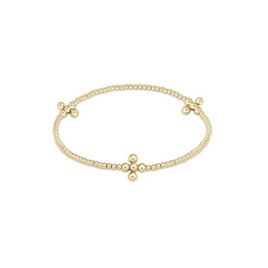 Enewton Gold Signature Cross Bead Bracelet - 2mm - The Cottage