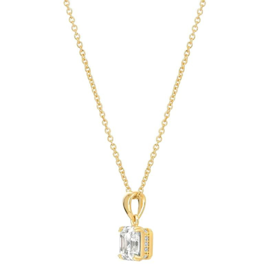 Crislu Royal Asscher Cut Pendant Necklace