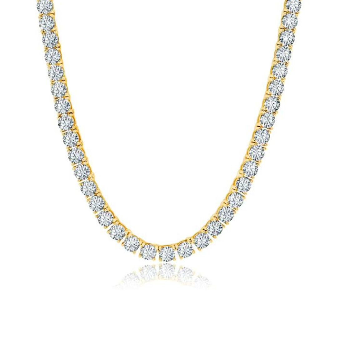 Crislu Brilliant Cut Tennis Necklace - 18k Gold