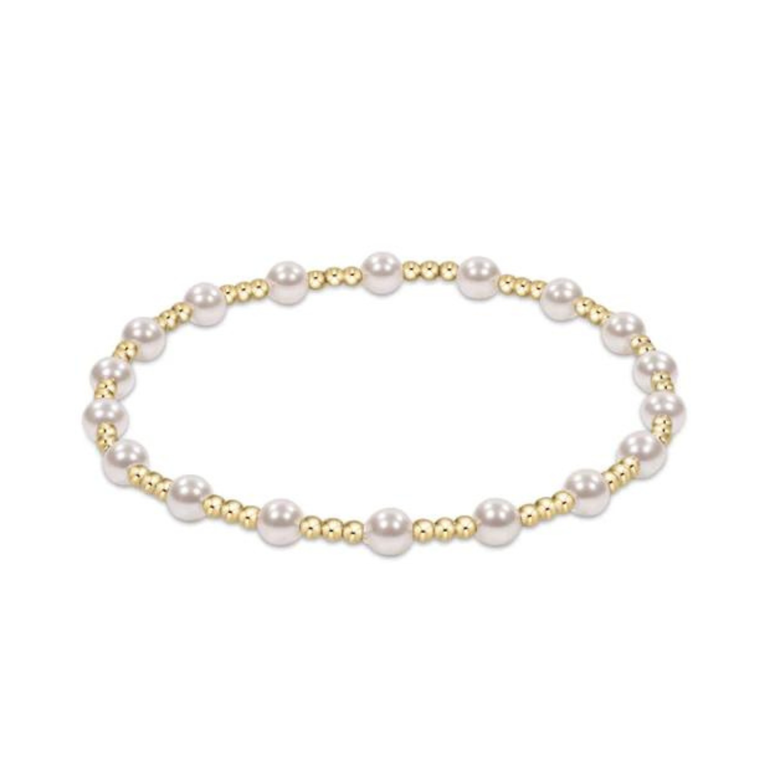 Enewton Classic Sincerity Pattern 4mm Bead Bracelet - Pearl - The Cottage