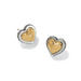 Brighton Pretty Tough Petite Heart Post Earrings - Silver & Gold - The Cottage