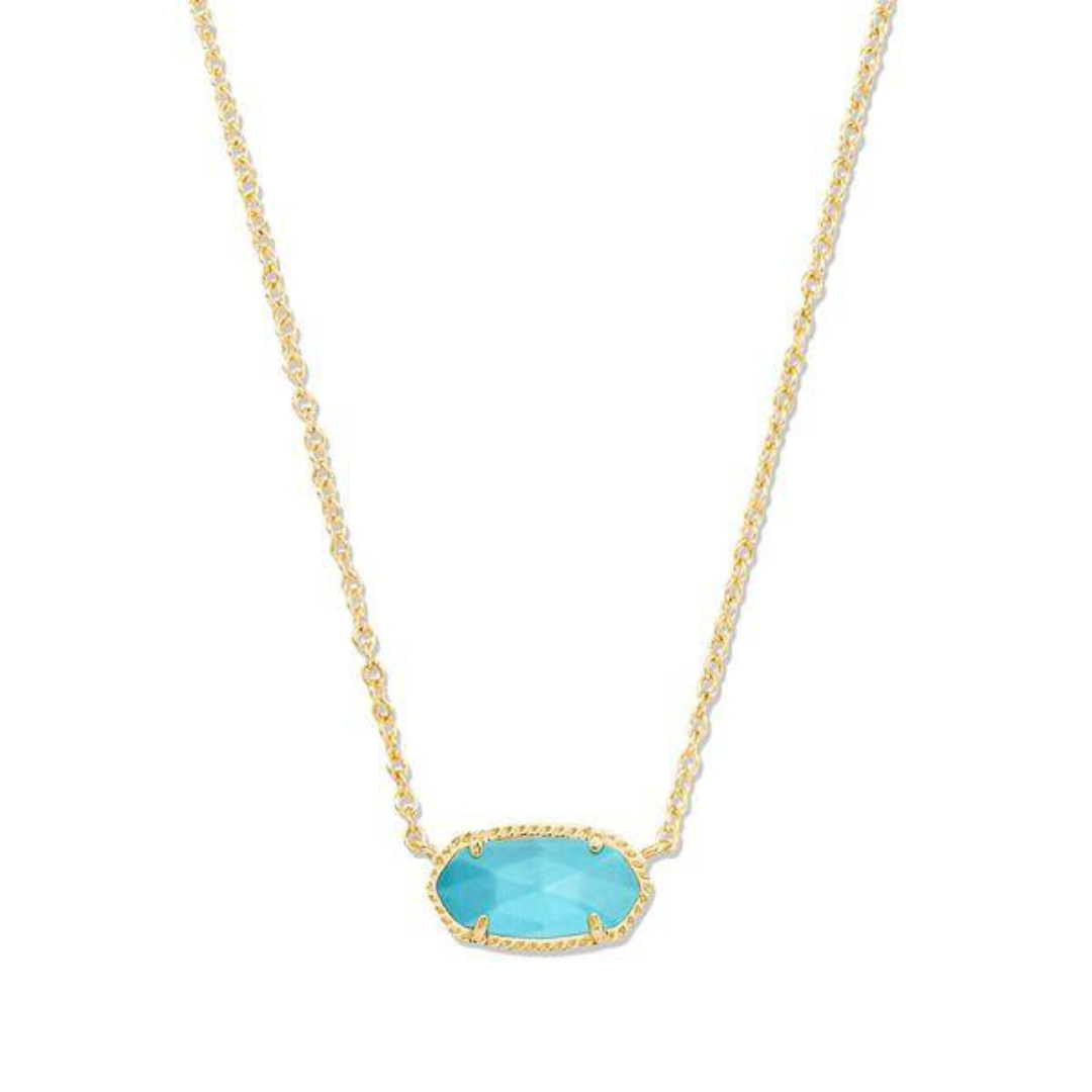 Kendra Scott Elisa Necklace - Gold Turquoise Magnesite