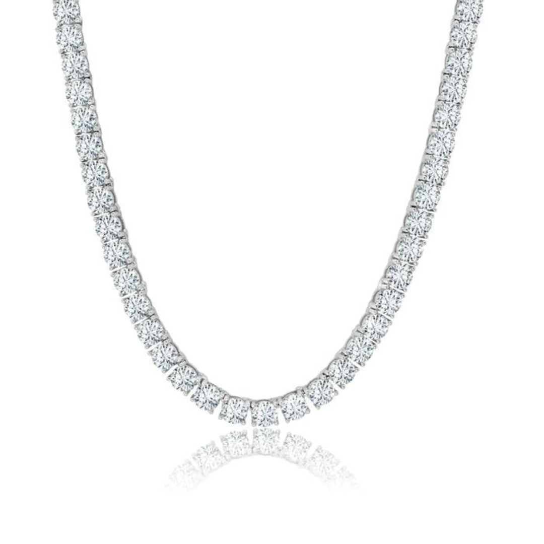 Crislu Brilliant Cut Tennis Necklace - Platinum