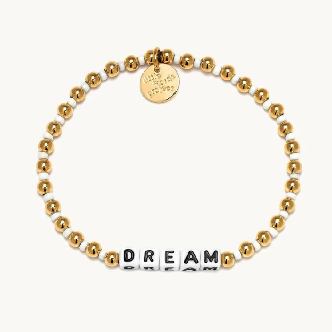 Little Words Project Magnolia Waterpoof Gold Bead Bracelet - Dream - The Cottage