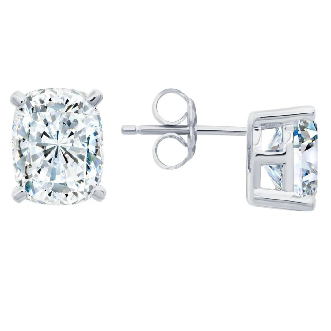 Crislu Cushion Cut Stud Earrings