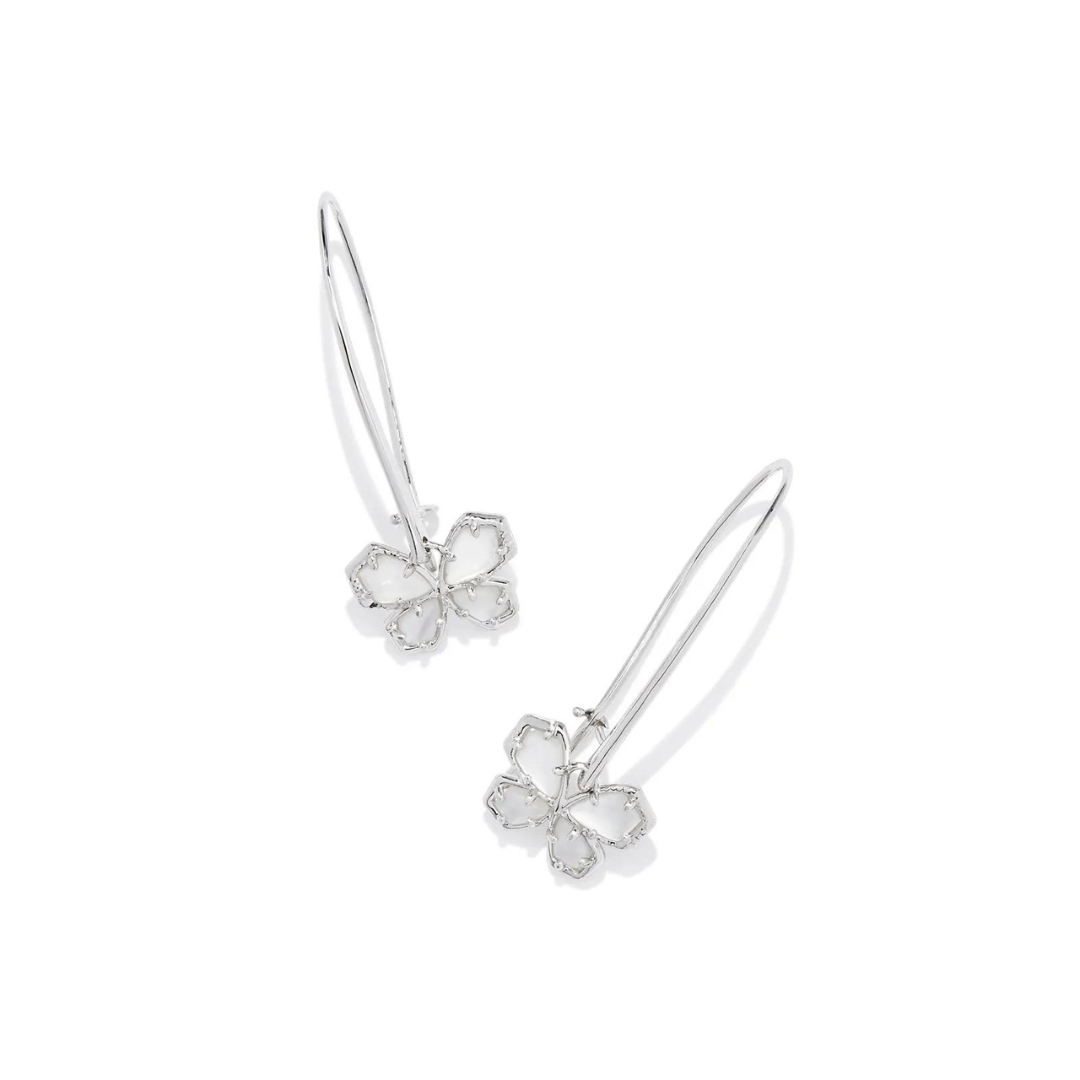 Kendra Scott Mae Butterfly Wire Drop Earrings - Rhodium