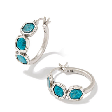 Kendra Scott Maura Hoop Earrings - Vintage Silver - The Cottage