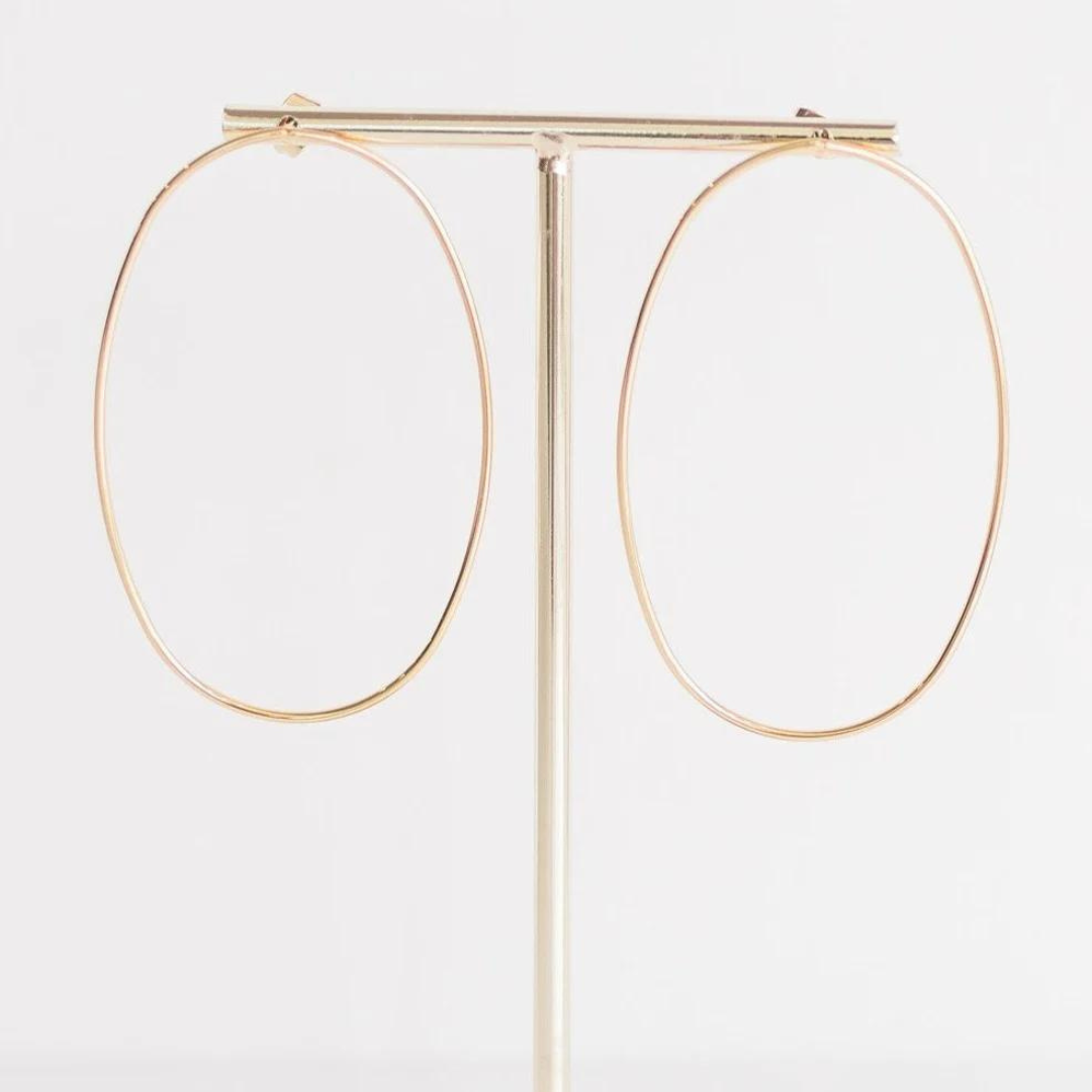 Leslie Curtis Kourtney Oval Hoop Earrings