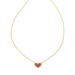 Kendra Scott Ari Pave Crystal Heart Necklace - Gold - The Cottage