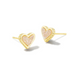 Kendra Scott Ari Heart Drusy Studs - Gold - The Cottage