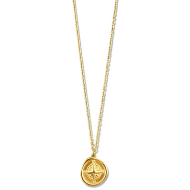 Ellie Vail Aerin Compass Pendant Necklace - Gold - The Cottage