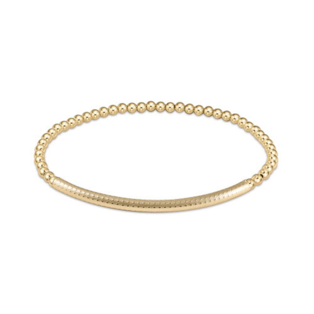 Enewton Extends Classic Gold Bliss Bar Textured Bead Bracelet - The Cottage