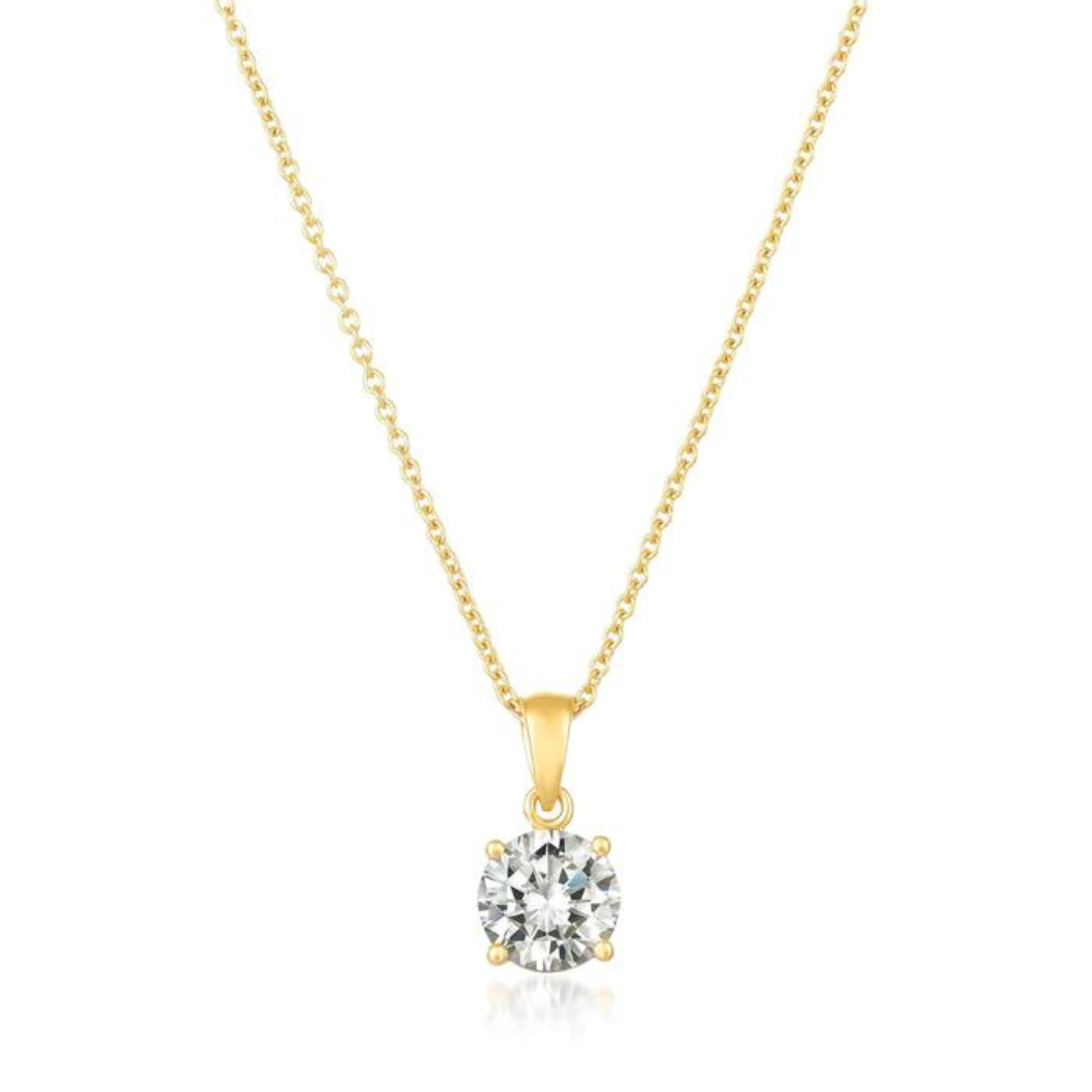 Crislu Royal Brilliant Cut Pendant Necklace