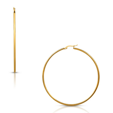 Ellie Vail Laurette Large Hoop Earrings - Gold - The Cottage