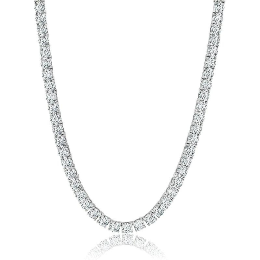 Crislu Classic Tennis Necklace - Platinum