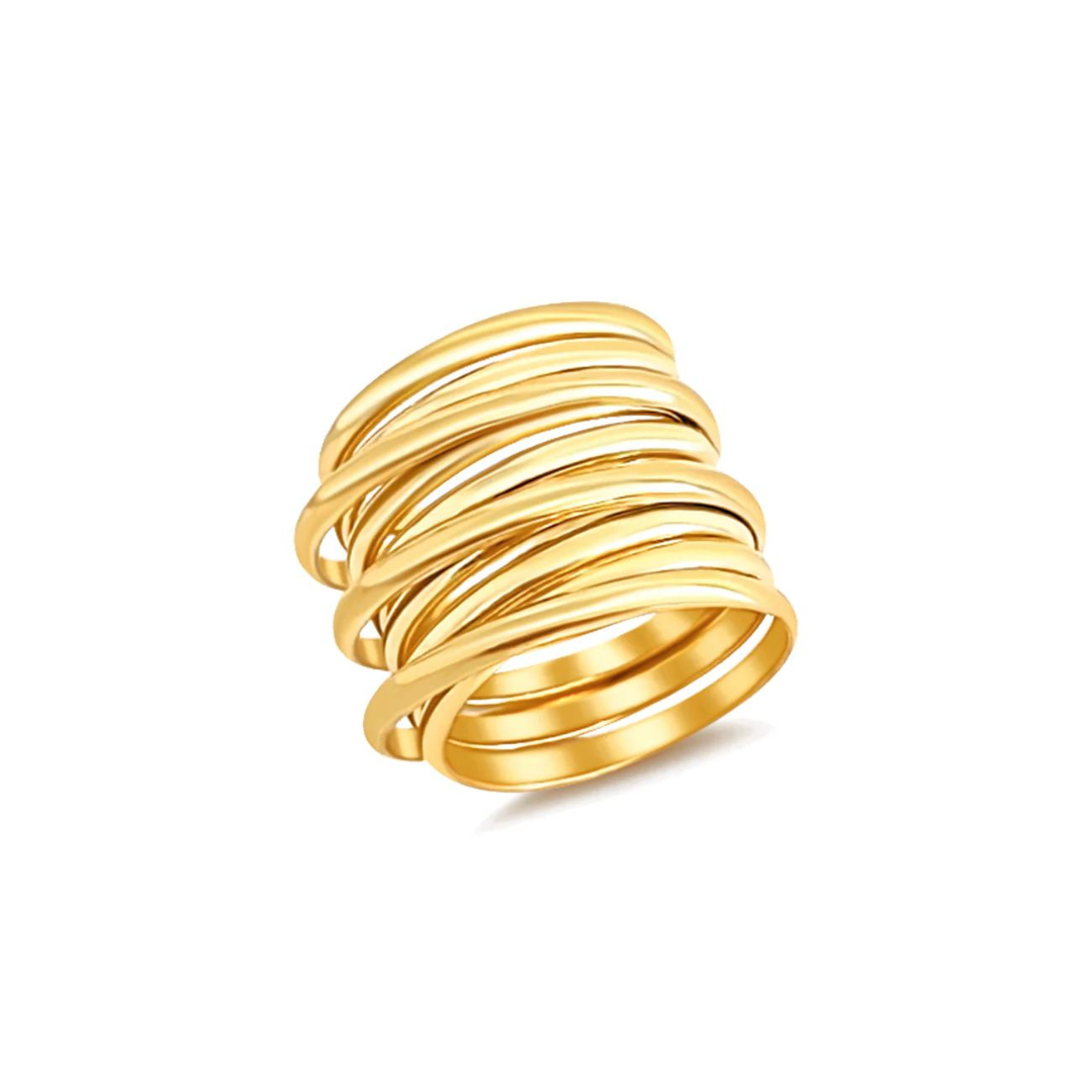 Ellie Vail Margot Coil Band Ring - Gold - The Cottage