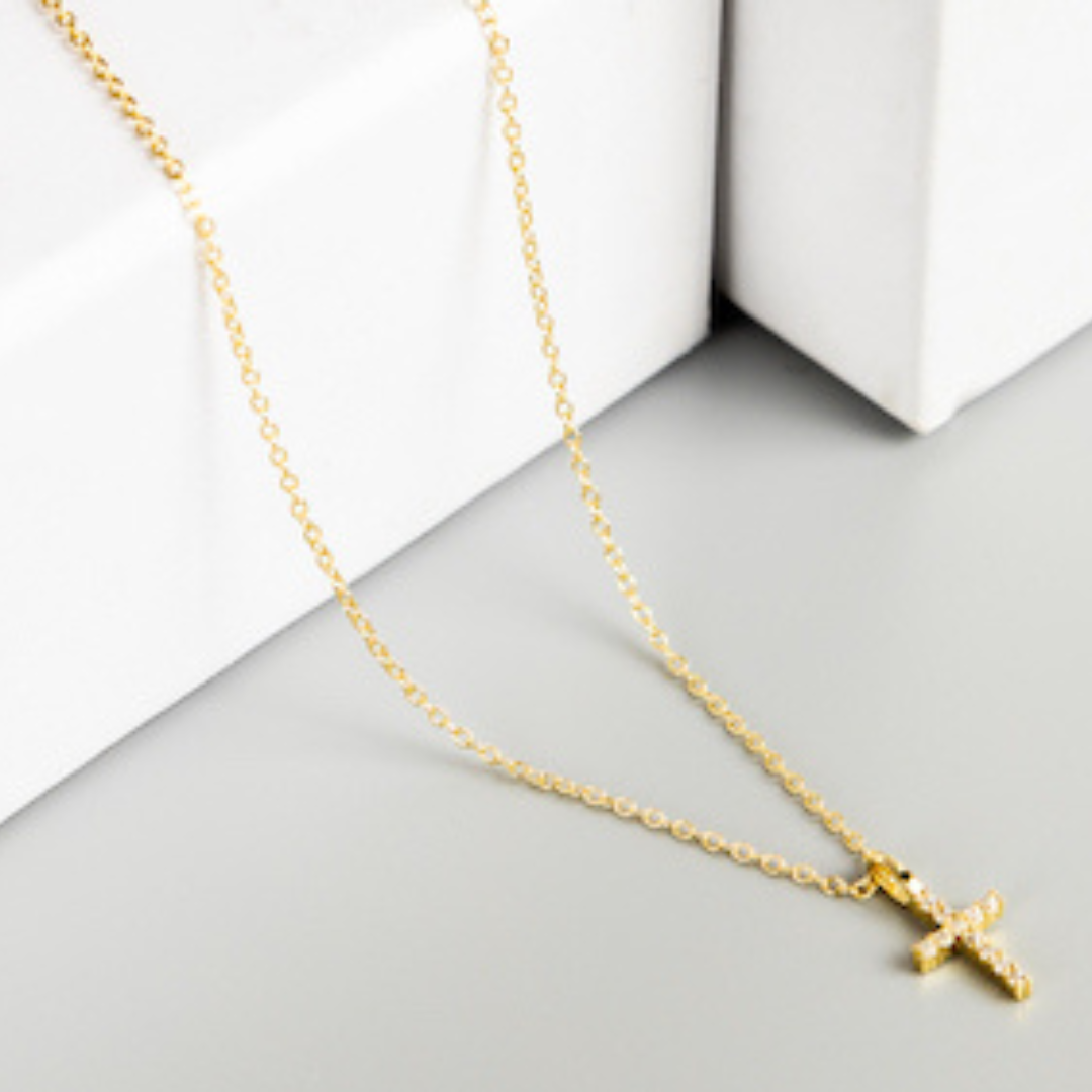 Meghan Browne Aime Cross Necklace