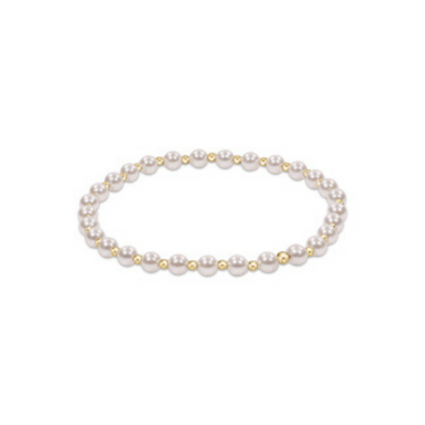 Enewton Classic Grateful Pattern 4mm Bead Bracelet - Pearl - The Cottage