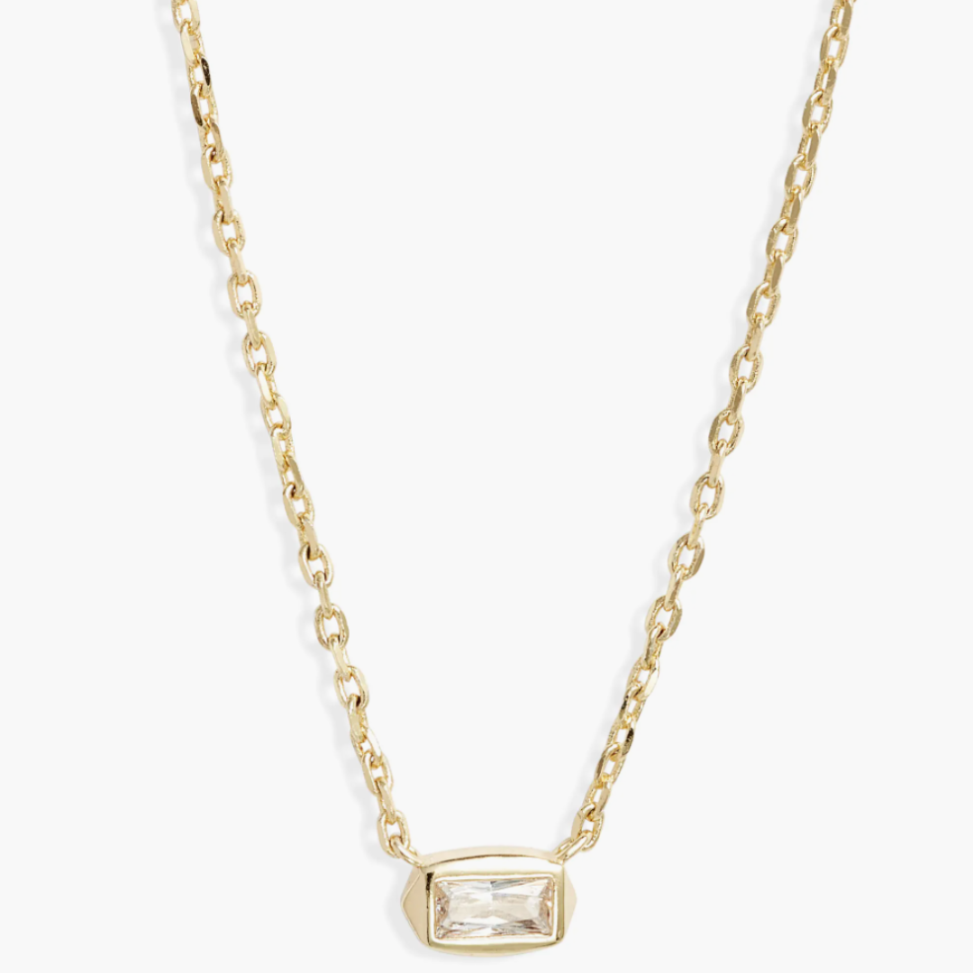 Kendra Scott Fern Crystal Necklace - White Crystal - The Cottage