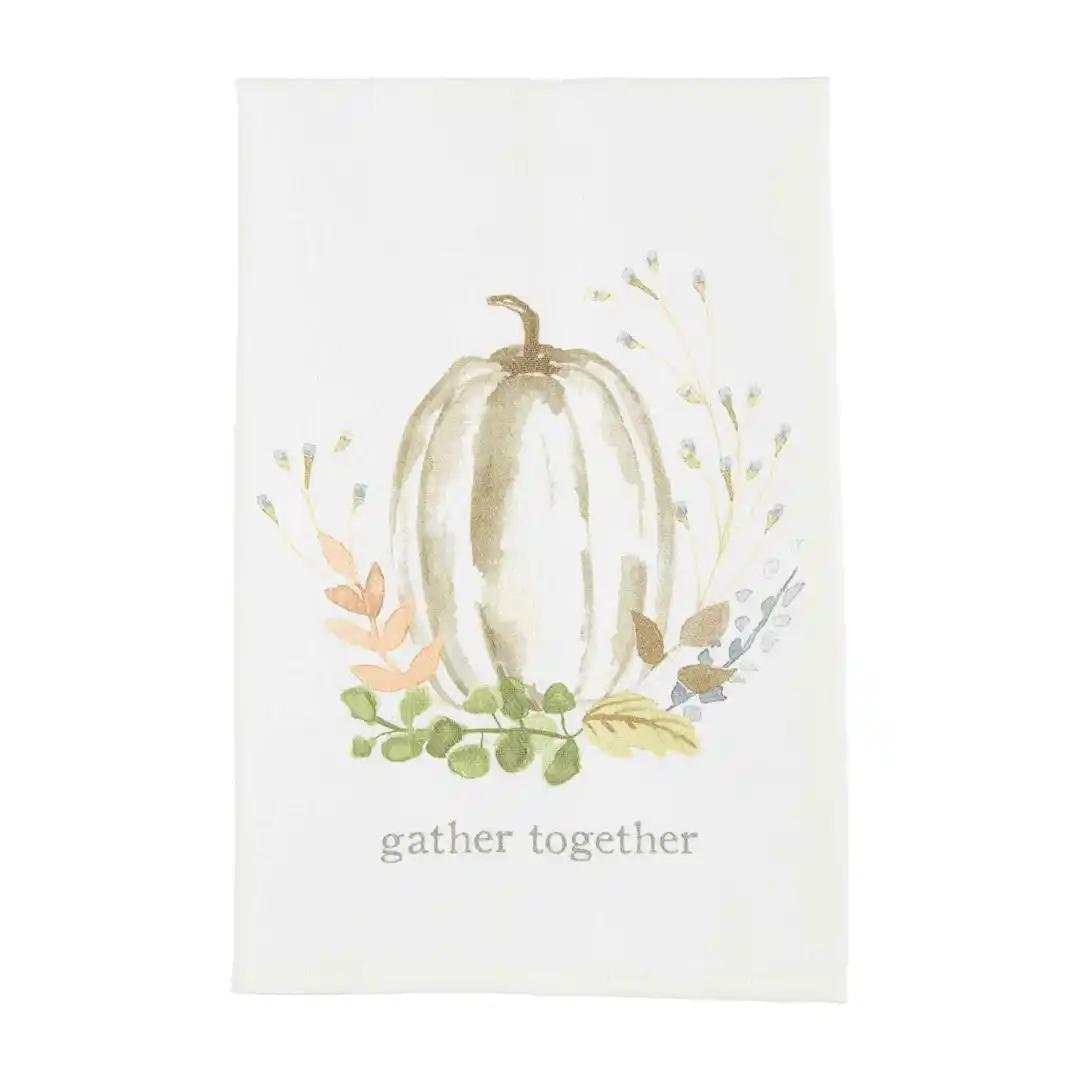 Mud Pie Watercolor Pumpkin Towel - The Cottage