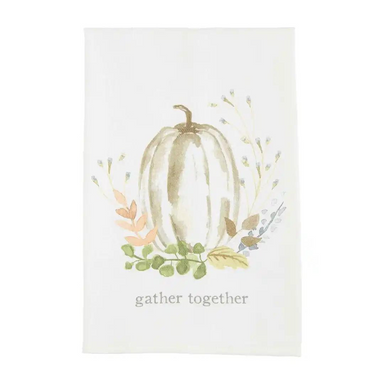 Mud Pie Watercolor Pumpkin Towel - The Cottage