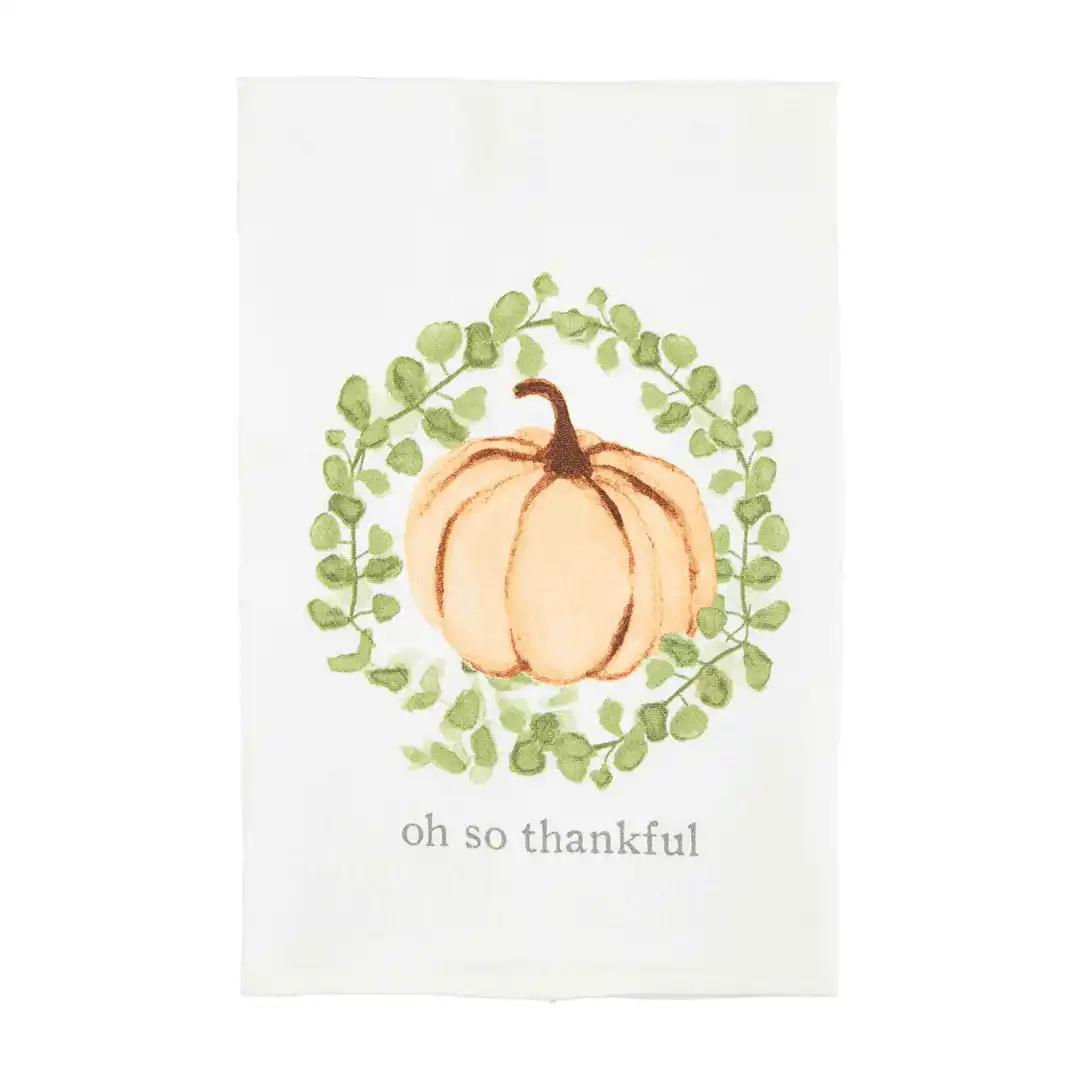 Mud Pie Watercolor Pumpkin Towel - The Cottage