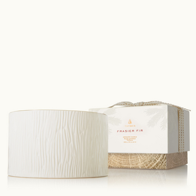 Thymes Frasier Fir Ceramic 3-Wick Candle - The Cottage