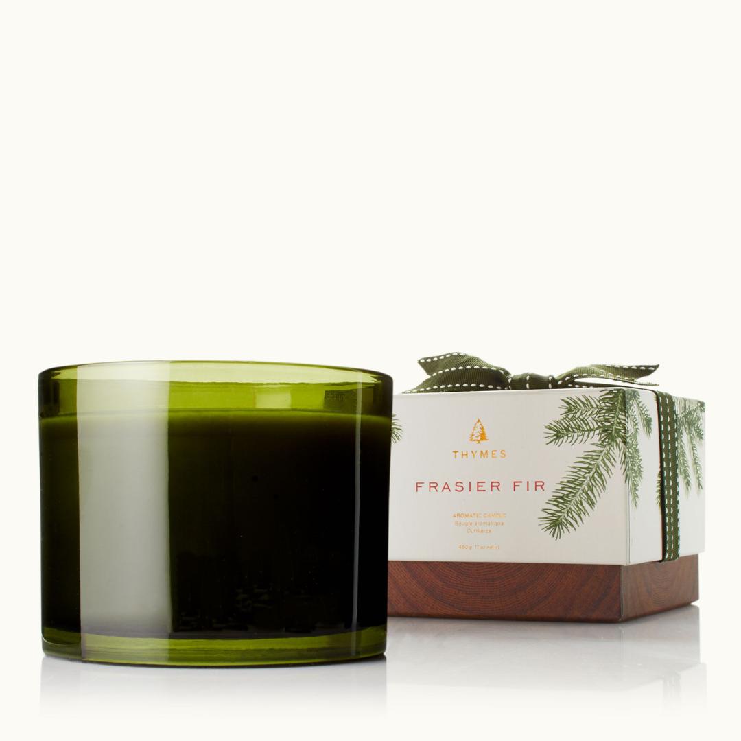 Thymes Frasier Fir Green 3-Wick Candle - The Cottage