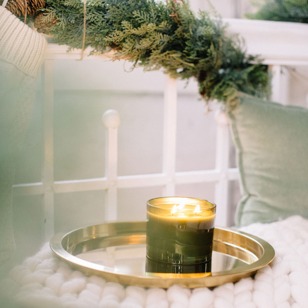 Thymes Frasier Fir Green 3-Wick Candle - The Cottage