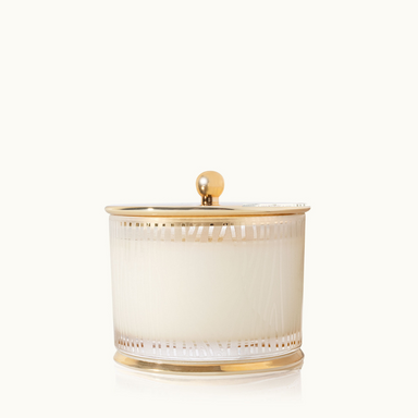 Thymes Frasier Fir Gilded Frosted Wood Grain Candle - The Cottage