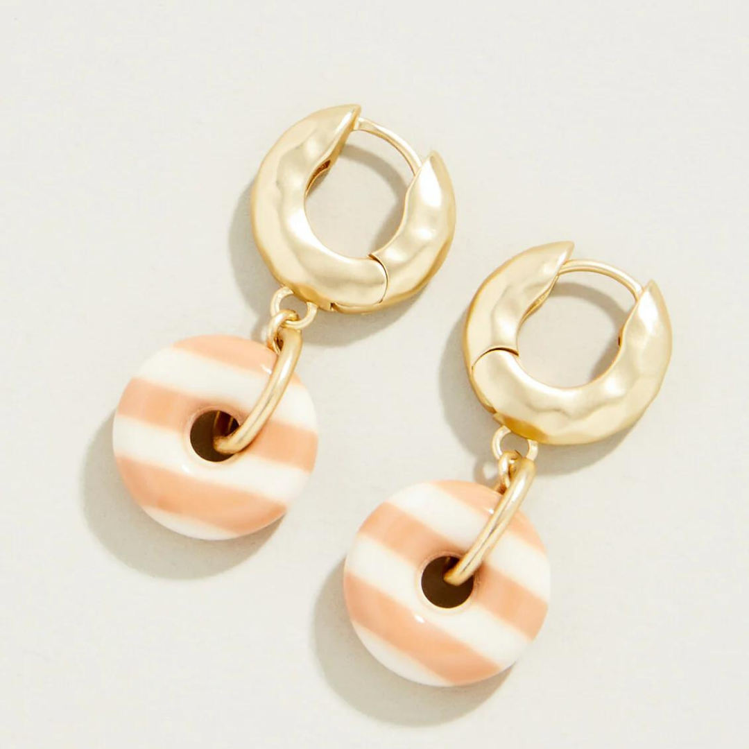 Spartina Ophelia Earrings - Tan Stripes - The Cottage