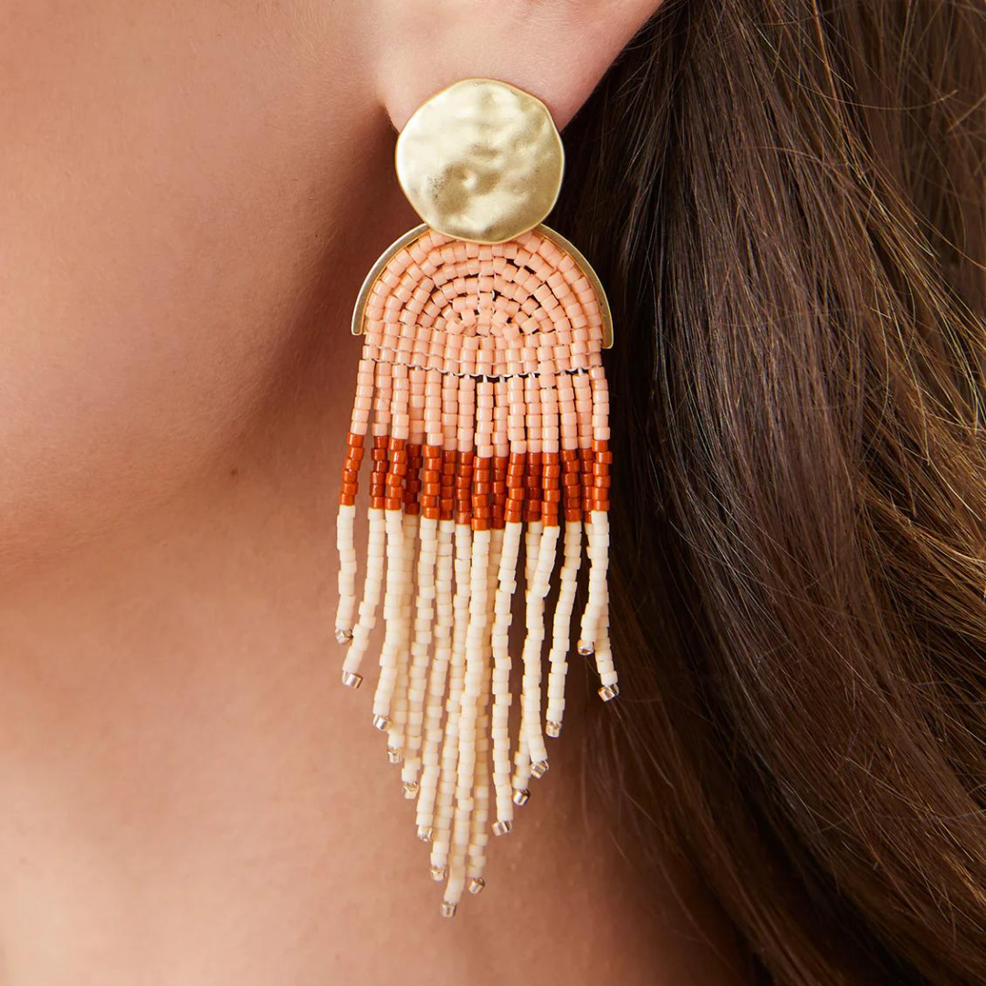 Spartina Bitty Bead Earrings - Terracotta - The Cottage