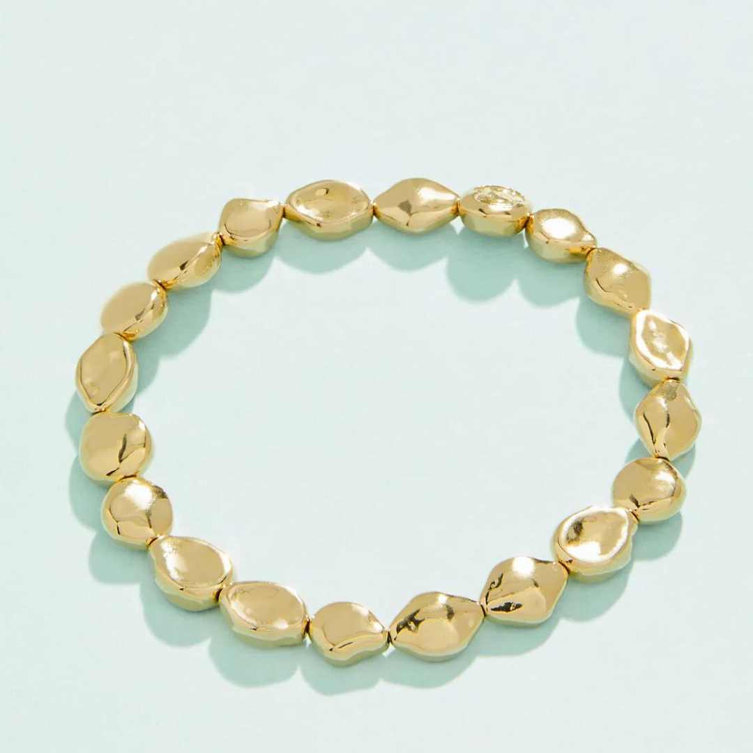 Spartina Burkes Beach Stretch Bracelet - Gold Pearls - The Cottage