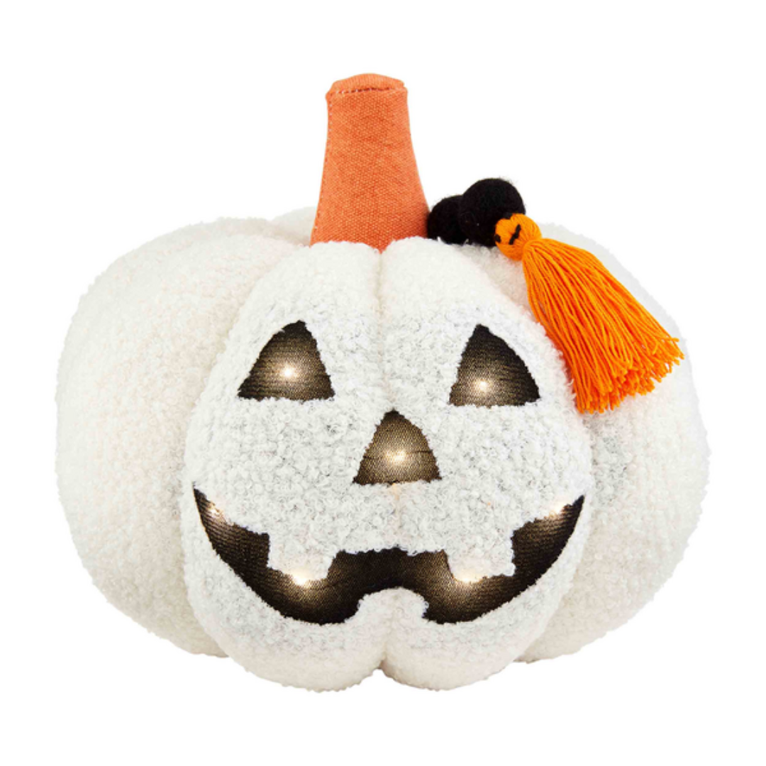 Mud Pie Sherpa Light-Up Pumpkin