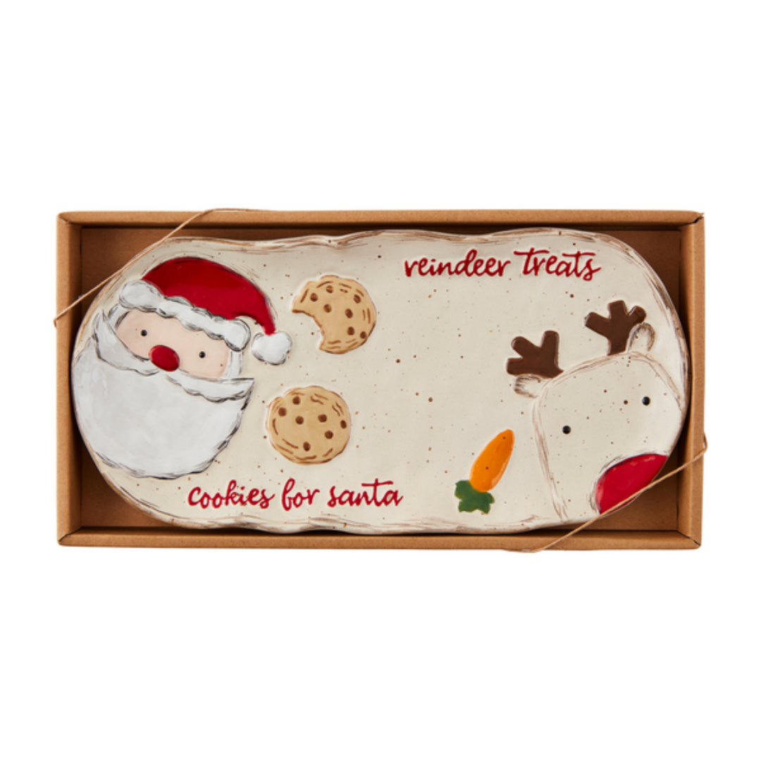 Mud Pie Santa & Reindeer Treats Platter