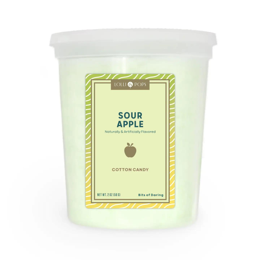 Lolli & Pops Sour Apple Cotton Candy