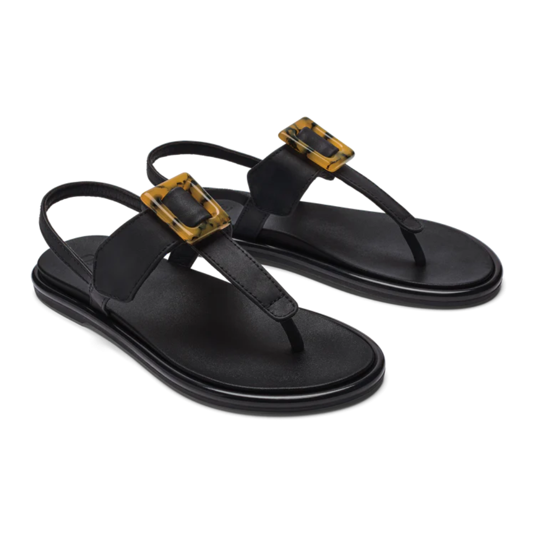 Olukai La'i T-Bar Sandals - Black