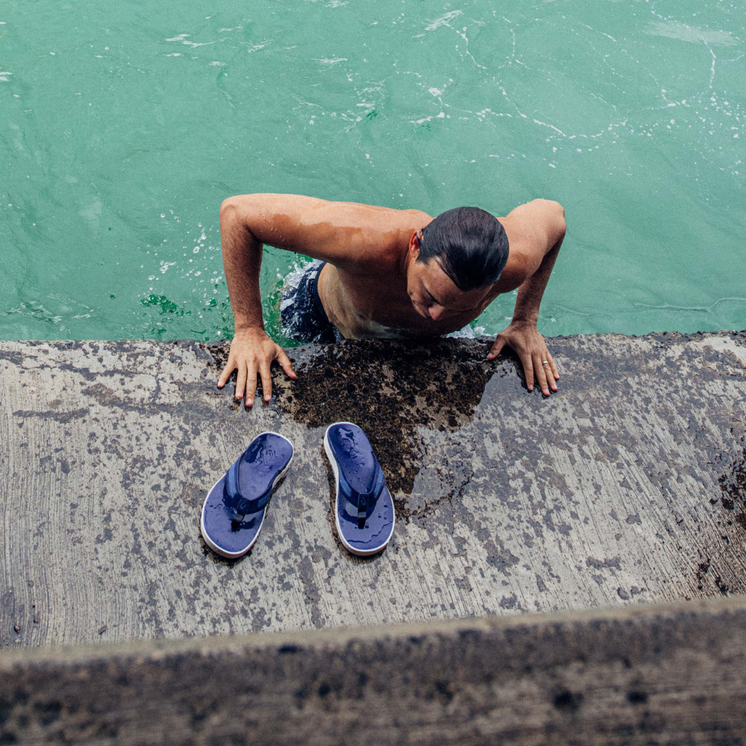 Olukai Leeward Flip Flops - Navy