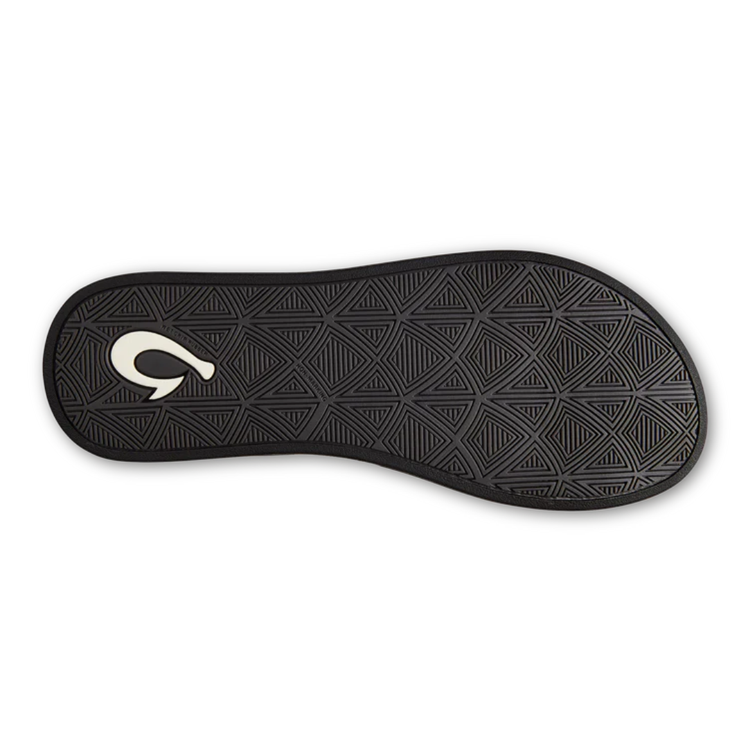 Olukai Puawe Flip Flops - Silver/Black