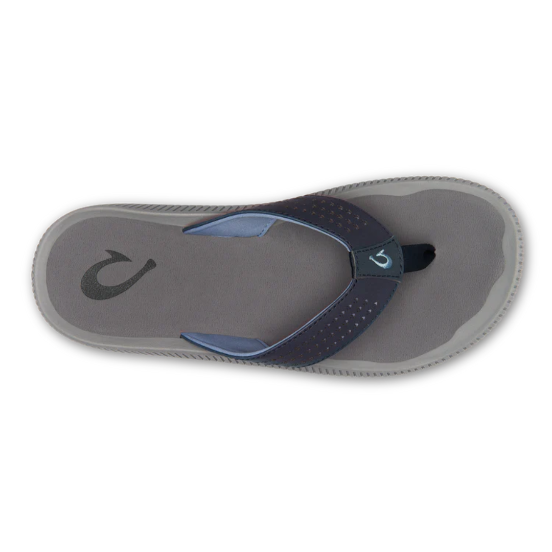 Olukai Ulele Flip Flops - Blue Depth & Charcoal