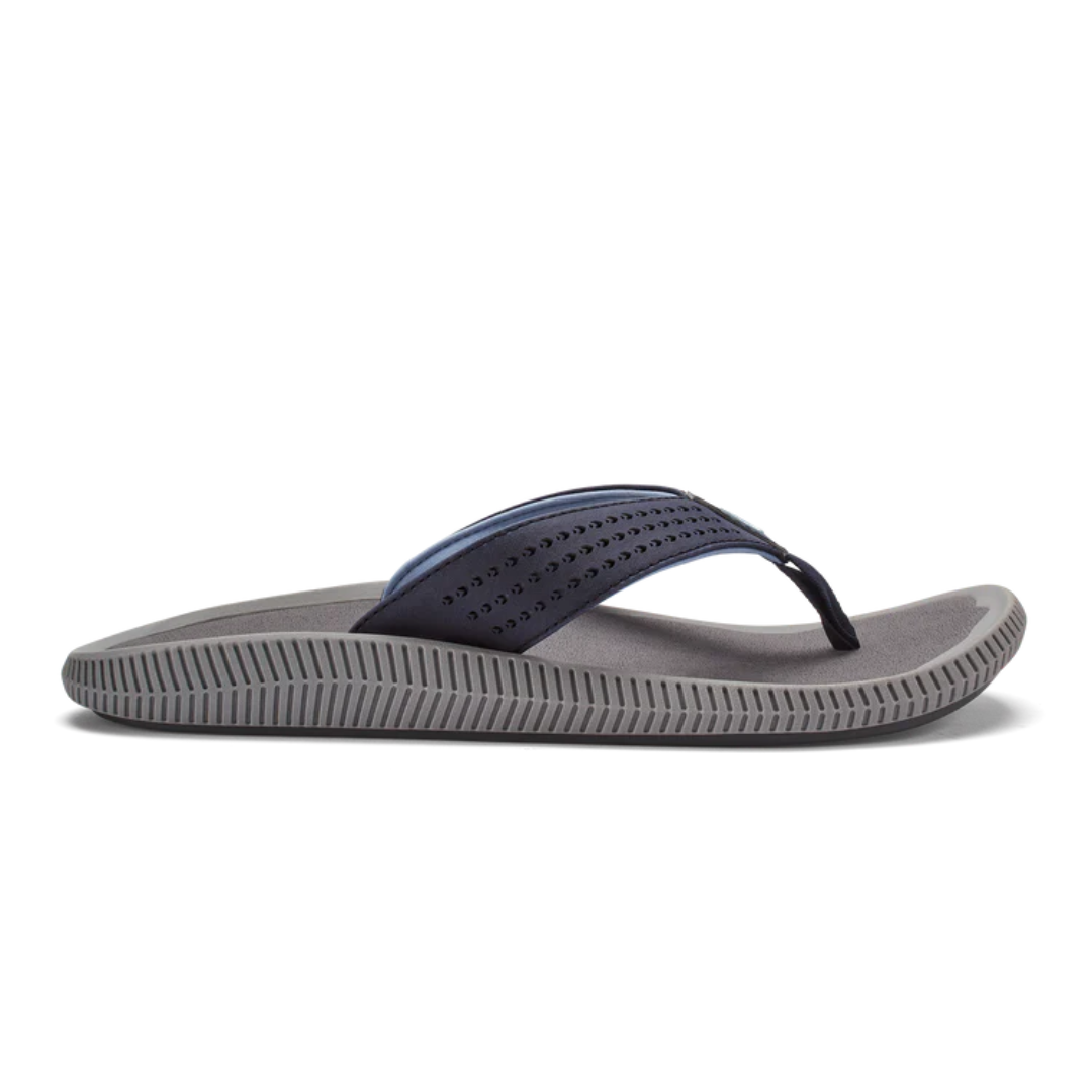 Olukai Ulele Flip Flops - Blue Depth & Charcoal