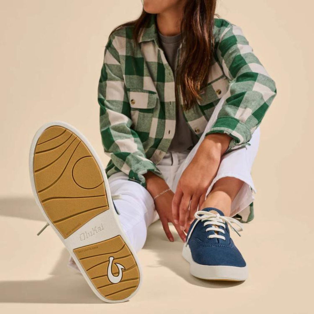 Olukai Kohu Canvas Sneakers - Navy - The Cottage