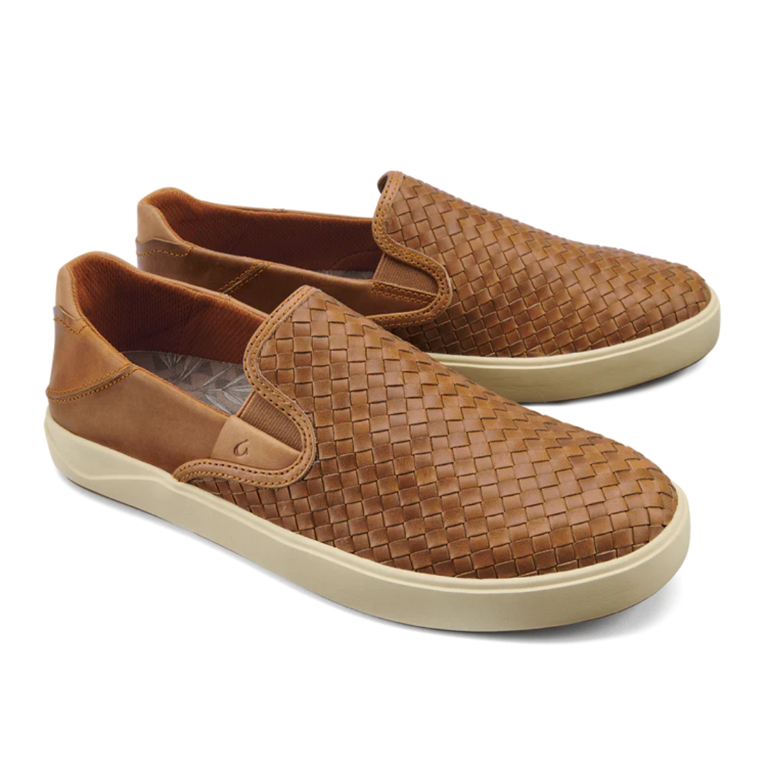 Oluaki Lae'ahi Lauhala Woven Slip Ons - Fox